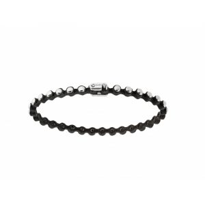 Thin Leather Silver Bracelet 363_5